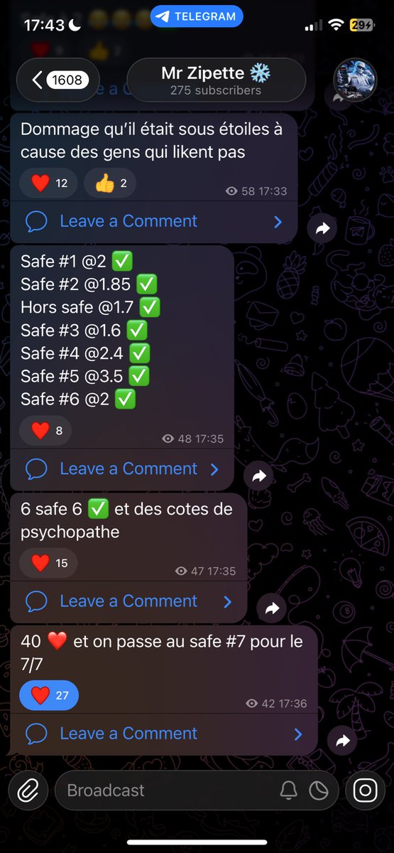 ZipetteProno's tweet photo. En 1h le bilan sur telegram en public, c’est affolant ce que j’envoie, le lien est dans la bio twitter tout est gratuit.
#TeamParieur https://t.co/uPAQlUurBK