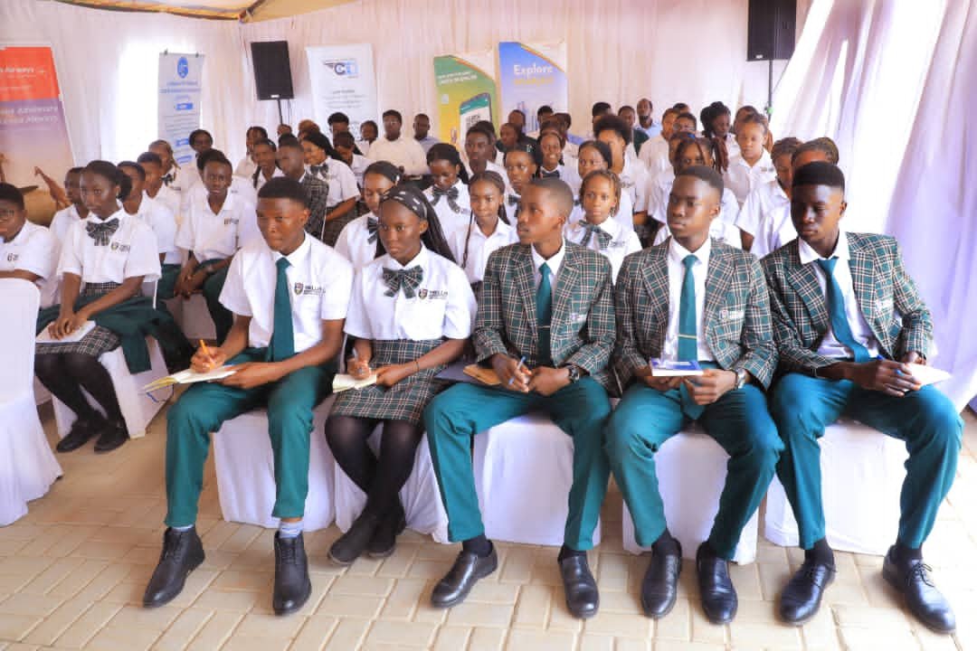 UgandaCAA's tweet photo. Uganda Civil Aviation Authority, in conjunction with Uganda Air Traffic Contollers  Association, carried out a career guidance exercise to students of Trellis International Christian School, which launched its Aviation society on Friday, August 7, 2026.

Other companies that participated included Uganda Airlines, Ethiopian Airlines, and Kenya Airways. The Principal of the School, Ms. Apoo  Sharon appreciated all participants and said this was the beginning of the path that would lead many of the students in the Aviation career path.@UG_Airlines @flyethiopian @KenyaAirways