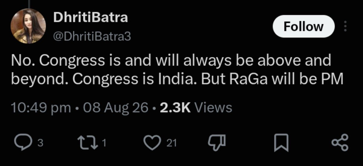 TheIndianTruth_'s tweet photo. "Congress is India"

These same people will call you andhbhakt. https://t.co/zEJKFUBrsC
