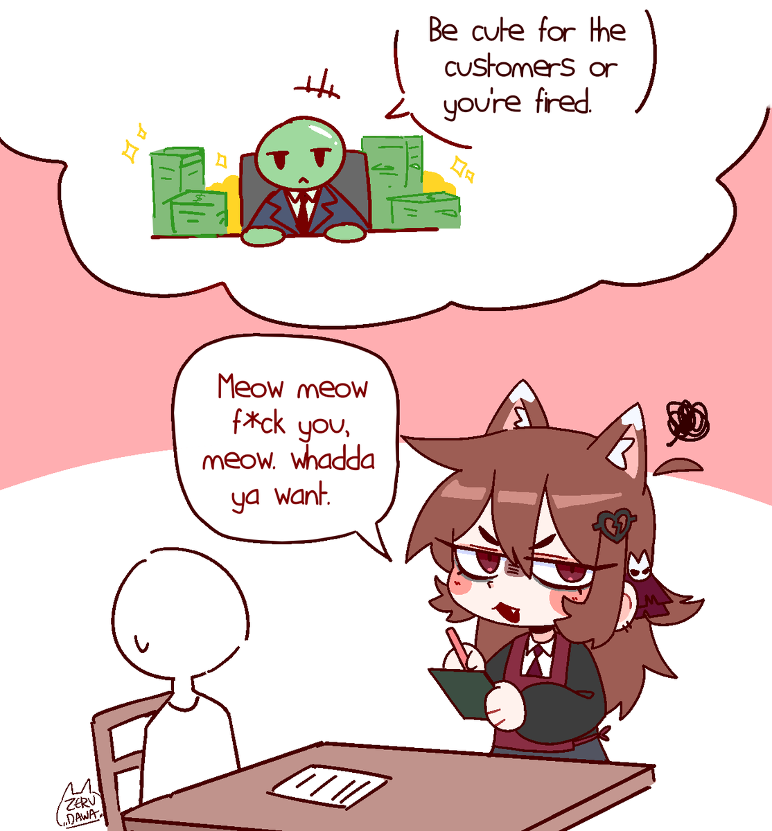 Zerudawaa's tweet photo. Meow meow #heartheartart https://t.co/IaWqg7CvPp