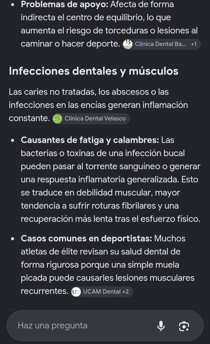 Danil0__21's tweet photo. @huyk5dj @Gabriel04022241 @zakaria8170 Una mala oclusión (si la mordida no encaja) una muela picada, incluso problemas en las encías pueden derivar en diversos problemas musculares, además de los obvios malestares generales (migraña, dolor de cabeza, etc). Es una captura de google, pero ahí se ven links para más info https://t.co/spji0prRd0