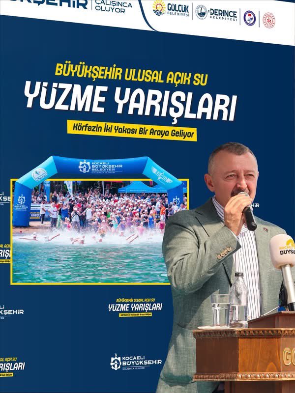 kocaelibld's tweet photo. Büyükşehir Belediye Başkanımız Sayın Tahir Büyükakın, Körfez’in iki yakasını buluşturan Büyükşehir Ulusal Açık Su Yüzme Yarışları’na katıldı.

14 şehirden 471 sporcunun Değirmendere ile Derince arasındaki 2.600 metrelik parkurda kulaç attığı yarış, Kocaeli’mizin deniziyle yeniden kurduğu güçlü bağın da güzel bir göstergesi oldu.