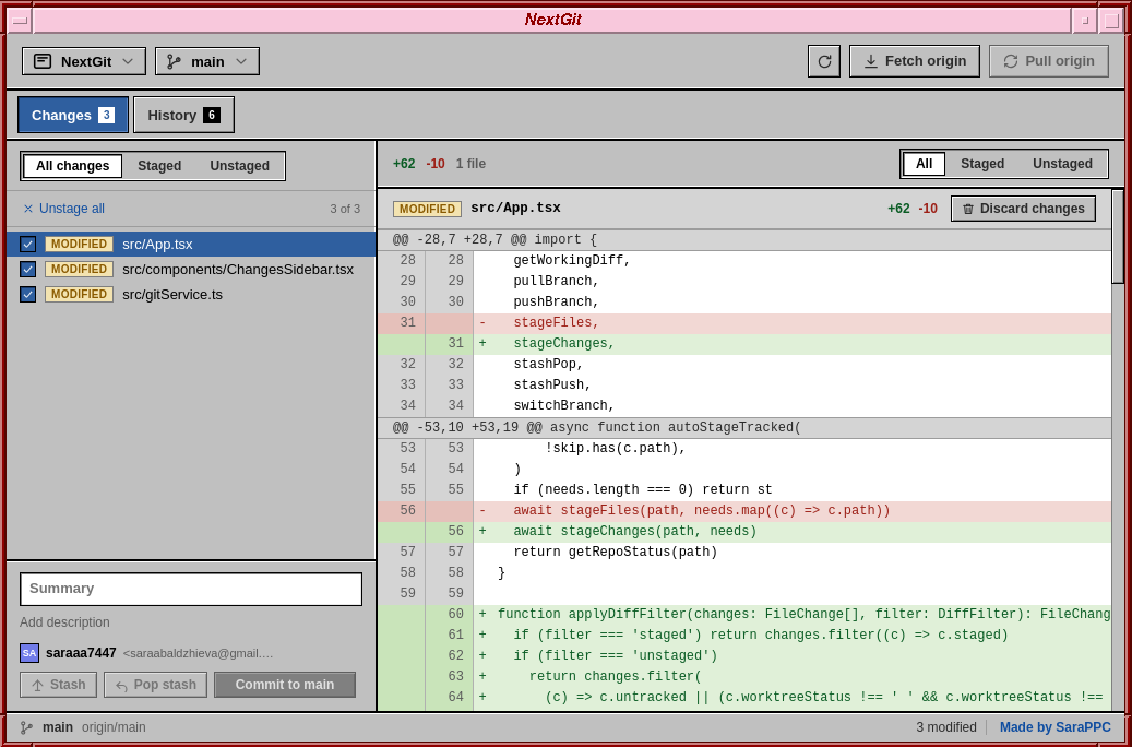 saraaa7447's tweet photo. hi i made a GUI app for git on Linux go check it out https://t.co/2hLwErqSaI