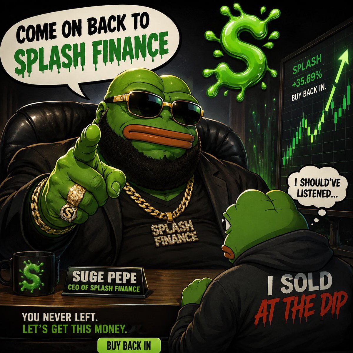 SplashFinance_'s tweet photo. It’s never to late anon 🤣🫵 https://t.co/MLE0Wmzb8A