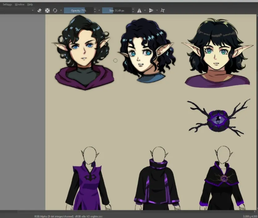 DogsTale1's tweet photo. Our artist @RogerB4t is developing a new face for our heroin. Check this out. #dungeoncrawler #rpg #indiedev #deckbuilder #indiedevbr https://t.co/ah06j9e0e4