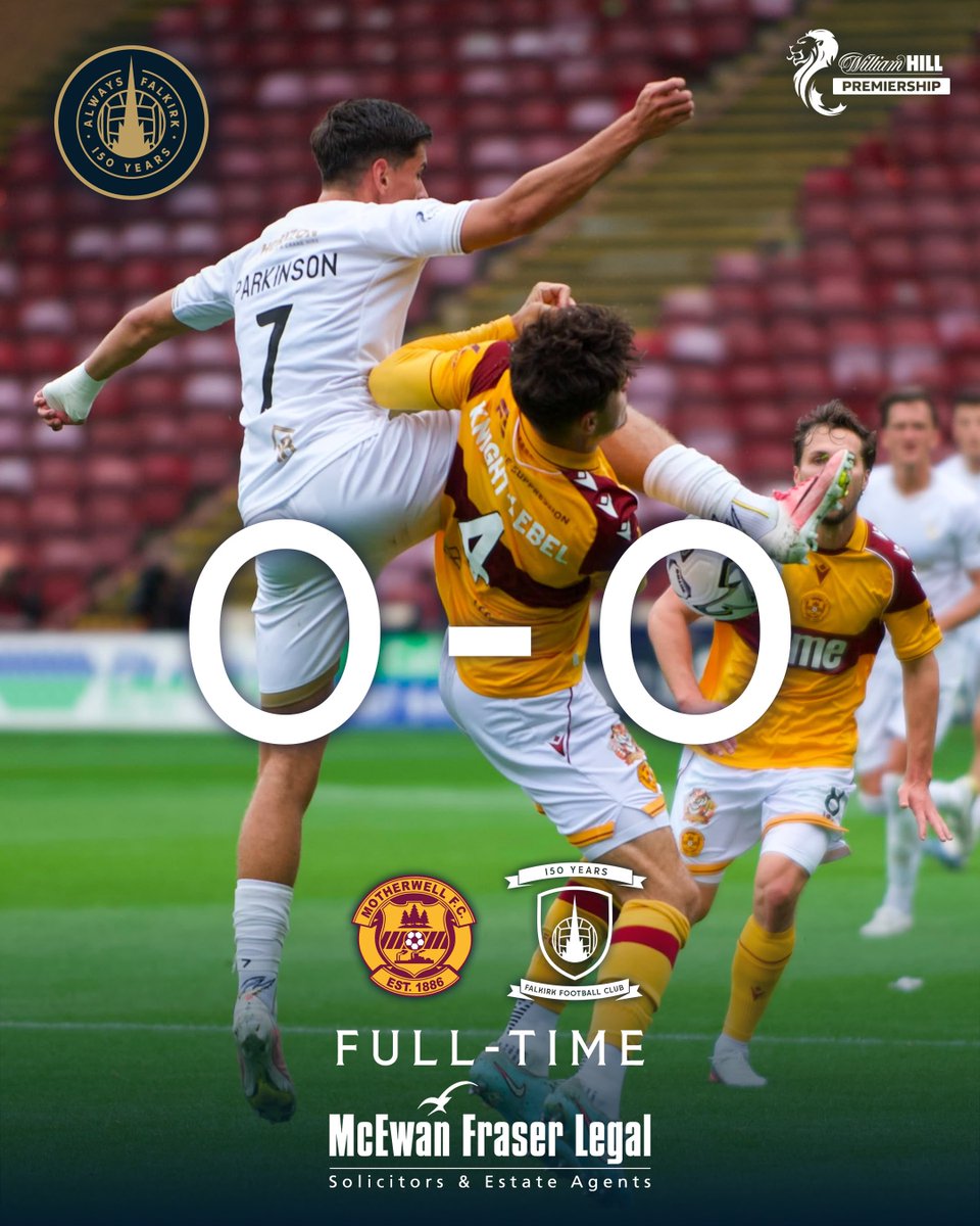 FalkirkFC's tweet photo. FULL TIME: Motherwell 0-0 Falkirk

The Bairns take a point home from Fir Park.

@McEwanFraser | #COYB https://t.co/rVrvg8B1eC