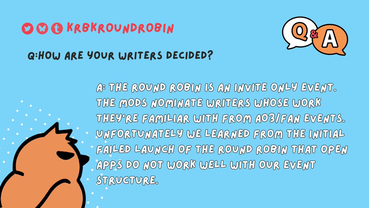 KrBkRoundRobin's tweet photo. We got a question!
(I apologize for not posting this earlier, the ask box will be more diligently monitored.) https://t.co/yMKzgTGl80