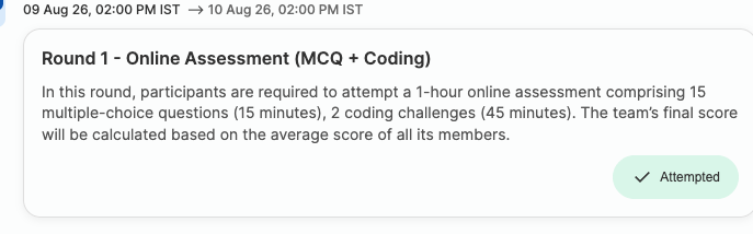 LoharTushal's tweet photo. Adobe Hackathon 2026
Both my Goated teammates @KashifShai21799 and @Sahil_Unique23  solved both coding questions and cleared all test cases
and i cleared 1 question(failed in python question)

overall we solved 5 coding questions 
lets hope we get select for round 2🤞🤞🤞 https://t.co/plk9pOgcVT