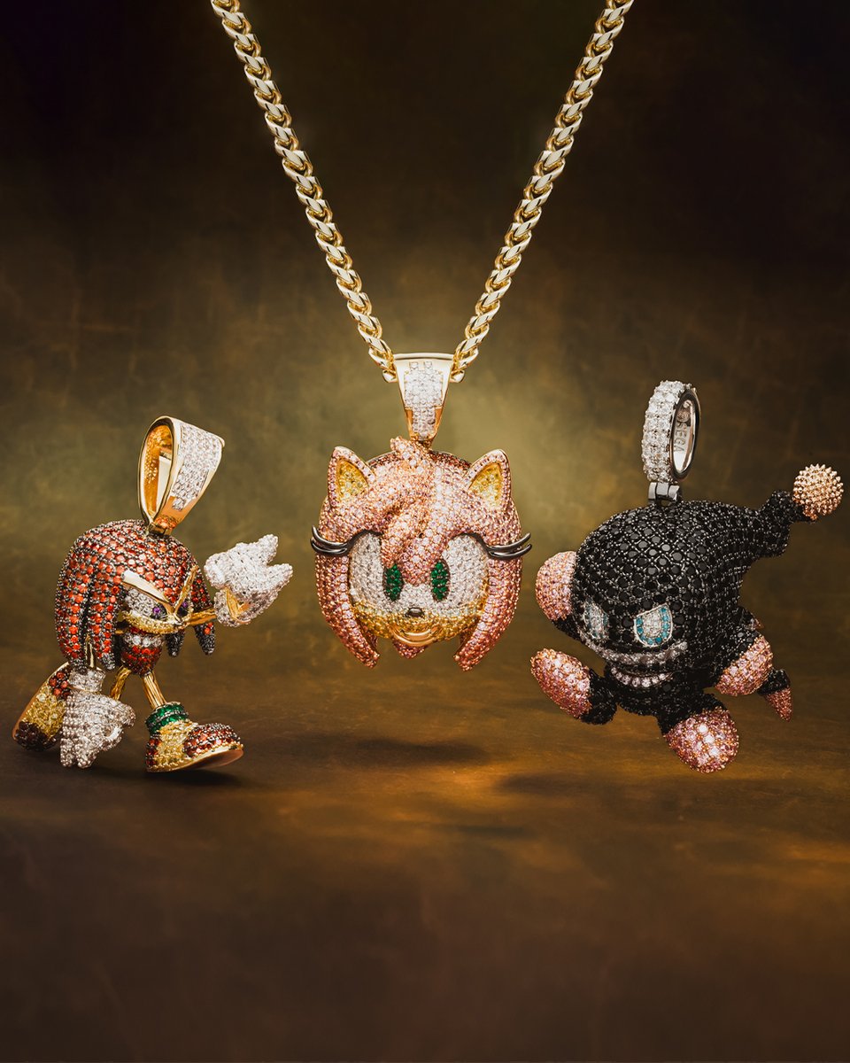 officialKingIce's tweet photo. Sonic the Hedgehog x King Ice restocked.... which one you grabbing? #kingice #sonicthehedgehog #necklaces https://t.co/DZGDiCFs9e