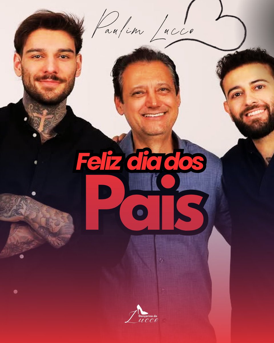 Dancarinalucco's tweet photo. Feliz dia dos pais!!! ❤️✨🫶🏼

Hoje é dia de ouvir 11 vidas no volume máximo!!! 

Parabéns meu menino @lucaslucco e Sr @Paulimpicapau 🤍🤍🤍🤍 https://t.co/KqOhM9rHVS