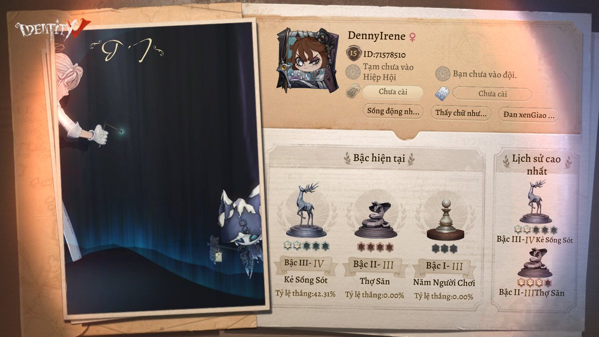NguytDng15's tweet photo. Tôi đang chơi Identity V. Bạn nghĩ đó là game ư? https://t.co/L9IK3rBwQu
