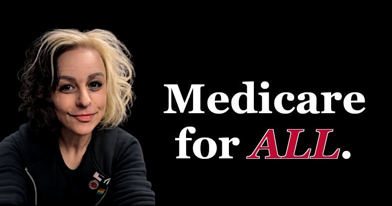 Deville4Senate's tweet photo. I’ll take Democratic Socialism over fascist authoritarianism any day and you should too.

Medicare for all, no deductibles, no premiums, and no insurance company greed.

It’s a big goal. The only way we get big goals is if we set big goals

Vote deVille for Congress on August 11! https://t.co/ne4gen38bY