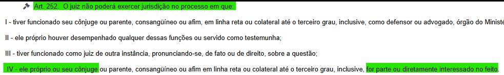 Zperzandi's tweet photo. É óbvio, mas vale a pena repetir:

O CPP proíbe expressamente que o Moraes atue nesse caso sobre vazamentos de dados de parentes seus. É um impedimento claríssimo.

Mas a Lei não vale mais nada neste país.

O Brasil não é um Estado de Direito há anos. https://t.co/QOlTb4kSrV