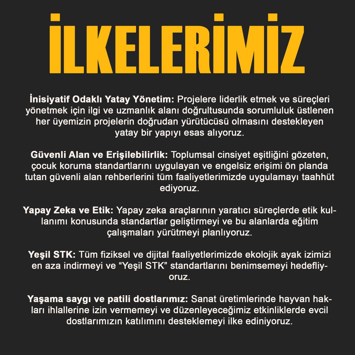 AbraDernegi's tweet photo. Alt kültürün, üretimin ve dayanışmanın gücüne inanıyoruz.

Detaylarını paylaştığımız hedeflerimiz ve ilkelerimiz doğrultusunda projelerle dolu bir döneme adım atıyoruz.

Bu vizyonun bir parçası olmak, fikirlerinizi kolektif bir güçle hayata geçirmek istiyorsanız kapımız açık. https://t.co/hfDzTjtMDr