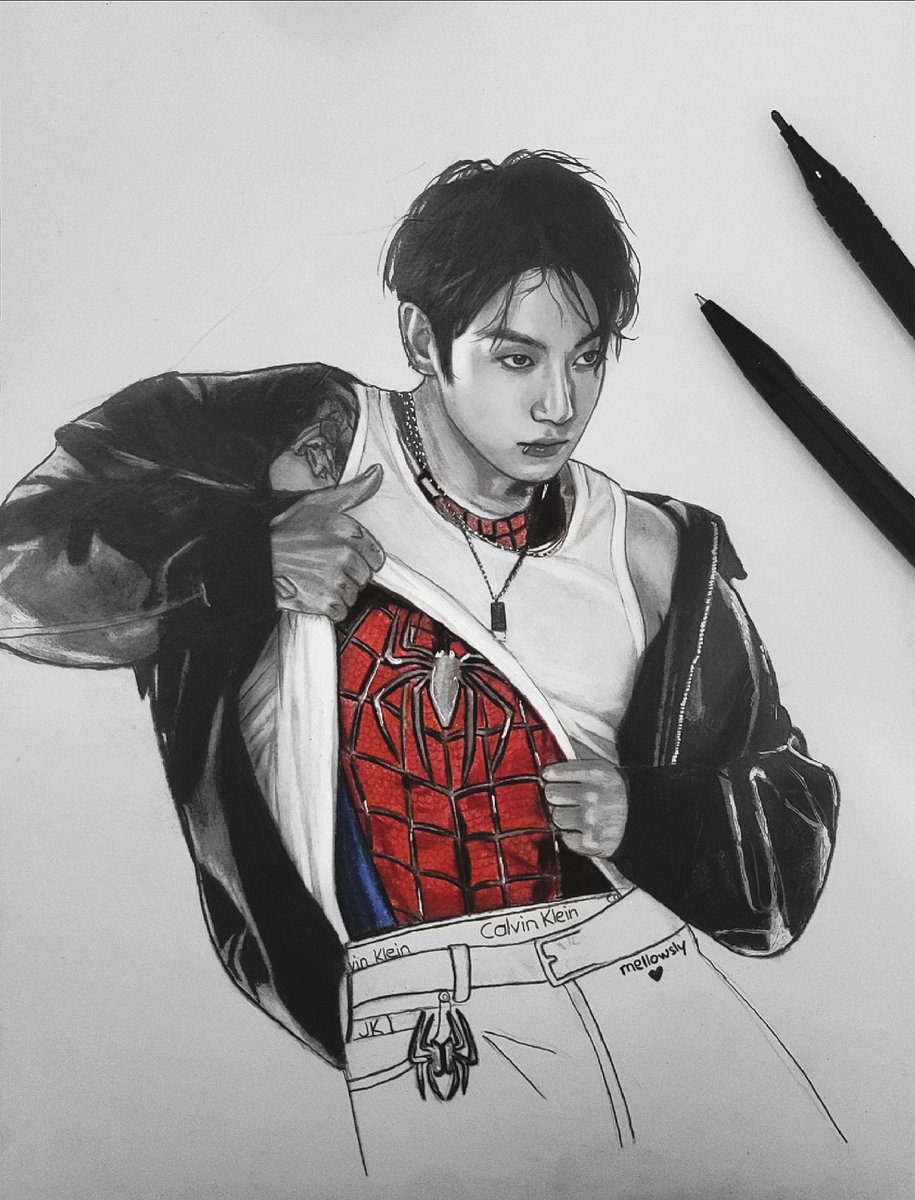 melowsly's tweet photo. 🕷️🕸️🕷️

#jungkook #drawing #bts https://t.co/1DMJIl8HXB