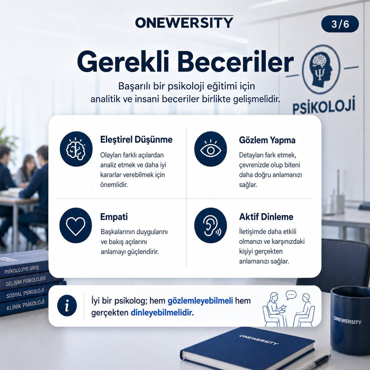 onewersity's tweet photo. Psikoloji: insan zihnini anlamanın ve iyileştirmenin bilimi 🧠 #Psikoloji #Onewersity Detaylar https://t.co/V5OeyWOiRk adresinde, hem de tamamen ücretsiz! 🔗 https://t.co/SmKNDUIpJc