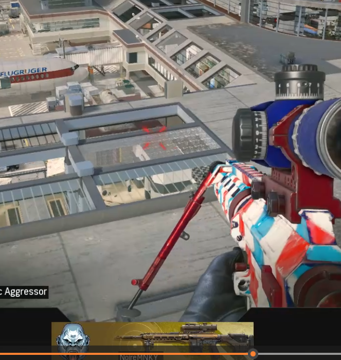 NoirMNKY's tweet photo. Mala shot, undermap Carbon, Gulch Bounce, Terminal MwR (Man on the Stairs- behind the Plane). 

I think, i can tell i swap to TS only, and quit Sniping... make so much more fun... you dont rage when you miss a shot, but your happy when you hit.... Its better for my Heard. https://t.co/osuCJelMxV