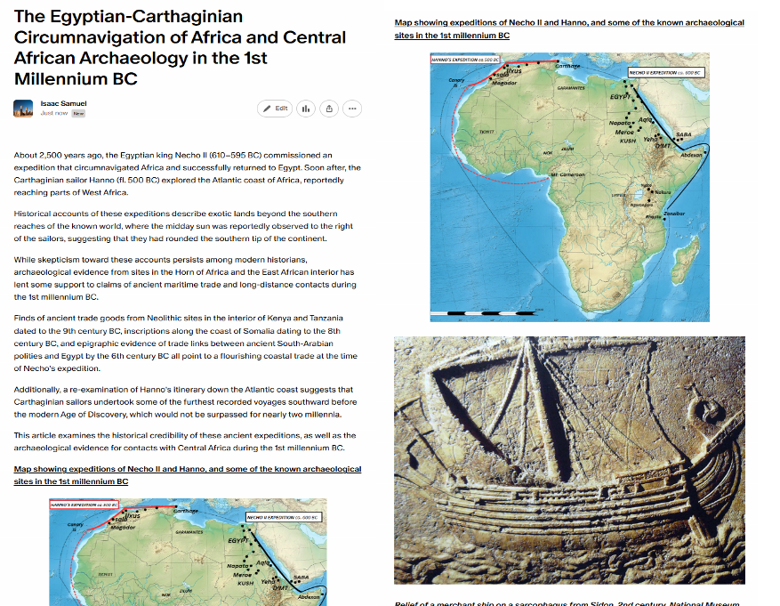 rhaplord's tweet photo. The Egyptian-Carthaginian Circumnavigation of Africa and Central African Archaeology in the 1st Millennium BC
https://t.co/UUjloOSm00 https://t.co/Ly7M372x30