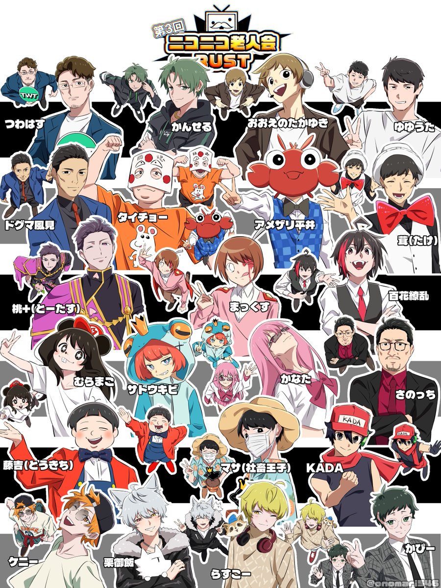 onomari546's tweet photo. 【 #ニコニコ老人会RUST 第3回 】
閉幕！！皆様本当にお疲れ様でした！！
▼こちらは1ヶ月で172点描かせていただきましたまとめ🌳見納めください

ありがとうございました〜〜！！！ https://t.co/t7efeyEpKv