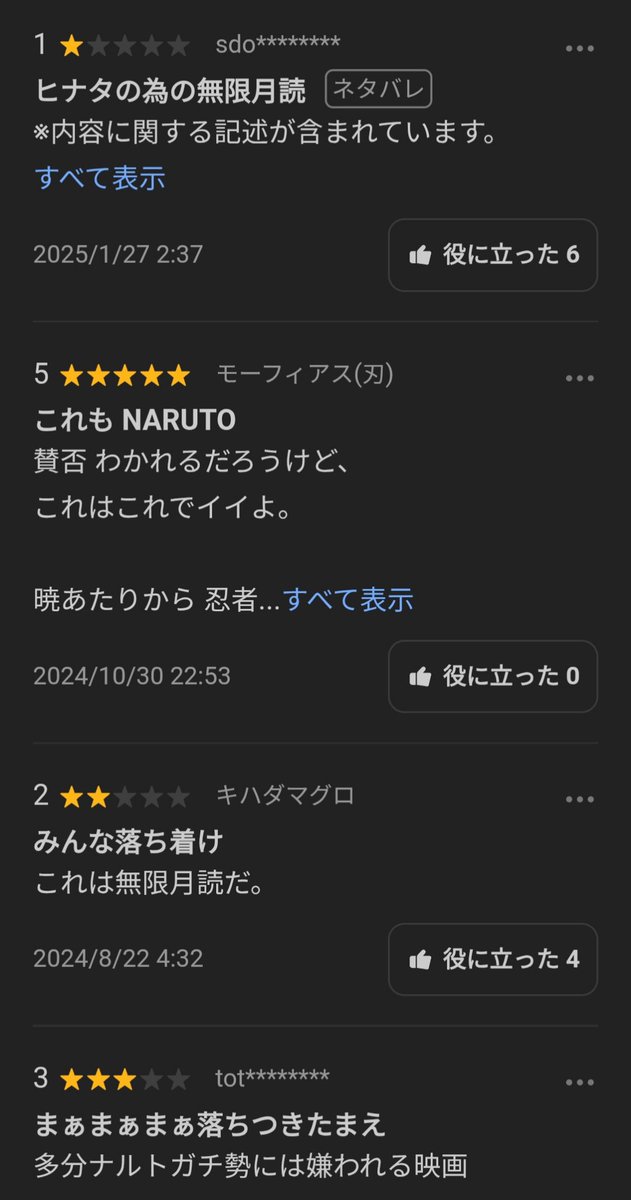 uchiharere's tweet photo. We’re talking about Japanese fans here. Don’t ignore the context. And here are the ratings and reviews from Naruto fans in Japan for NaruHina and The Last. Pathetic. https://t.co/ISEqs7NeF7