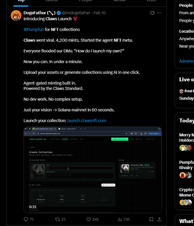 GetBangedOn's tweet photo. @solely_sol @imdogefather @thedogecapital you mean another scam? he scammed solana with his Claws mint 6 months ago. Stop promoting this rugger. https://t.co/hgG24wWIkQ