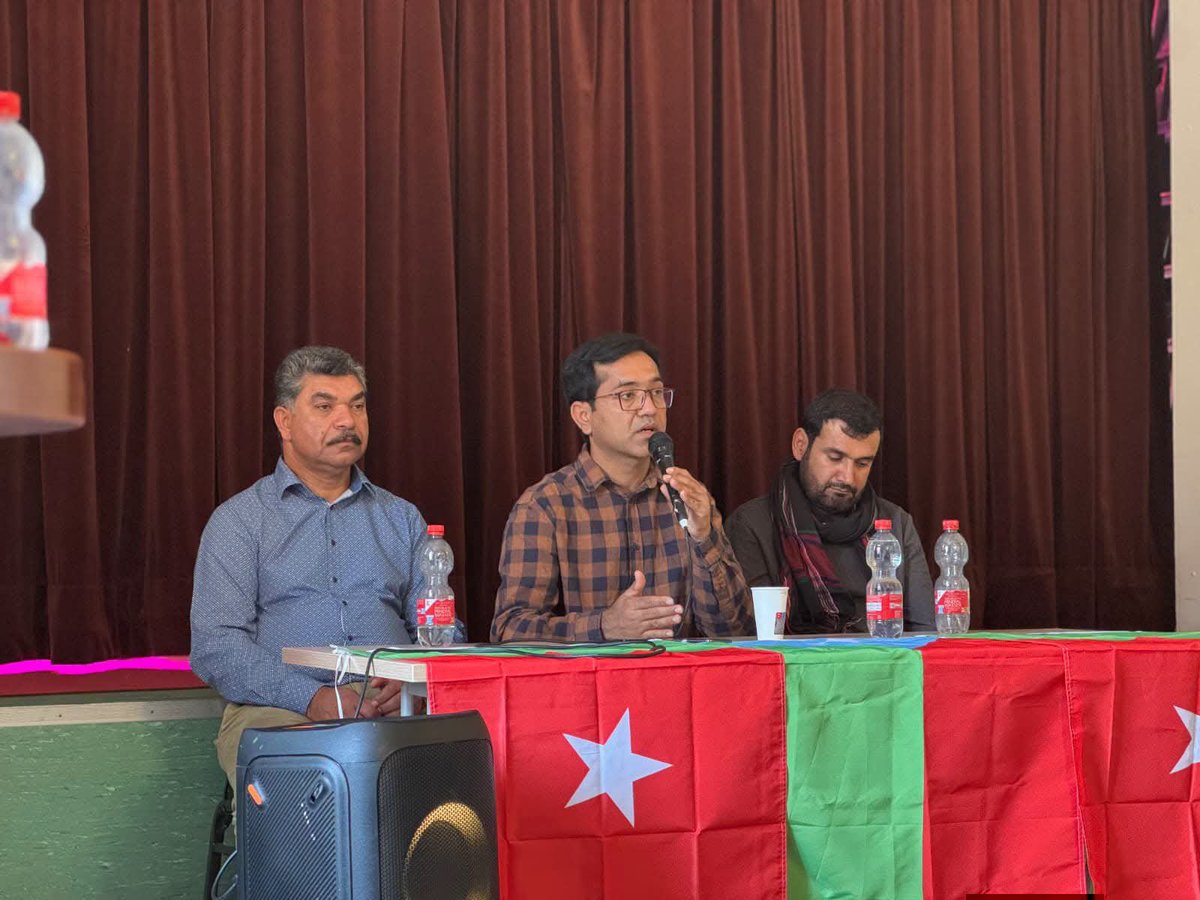BNMFootages's tweet photo. The Baloch National Movement (BNM) organized a seminar in Berlin to commemorate Baloch Pledge Renewal Day. The seminar brought together members and supporters to discuss Baloch history, the significance of this historic day, and the Baloch people’s aspirations for freedom, dignity, and self determination. The event aimed to raise awareness and promote greater understanding of the Baloch national cause.

#BalochPledgeRenewalDay #BNM #Balochistan #SelfDetermination