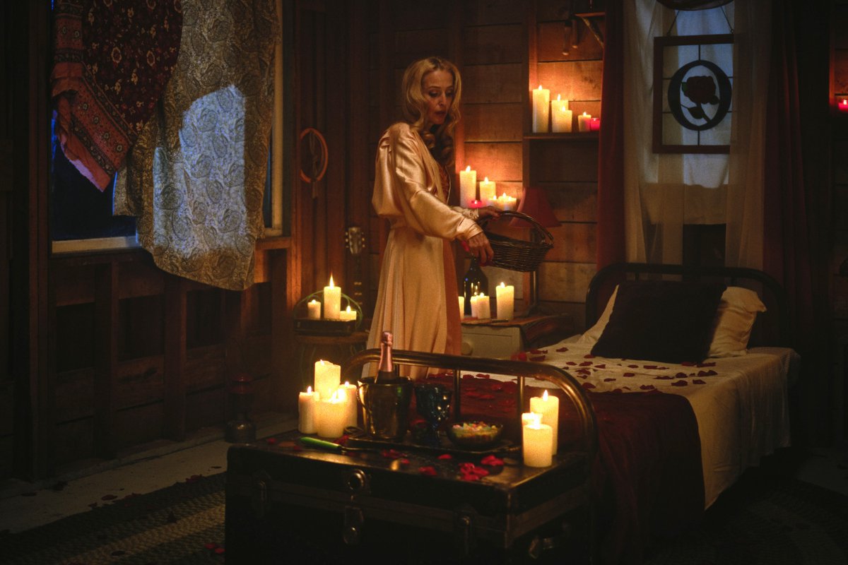 mubicanada's tweet photo. Nobody holds a candle to our birthday icon, Gillian Anderson 🕯️

Burning bright in TEENAGE SEX AND DEATH AT CAMP MIASMA. In theatres August 14. https://t.co/v4JyGNZOMz