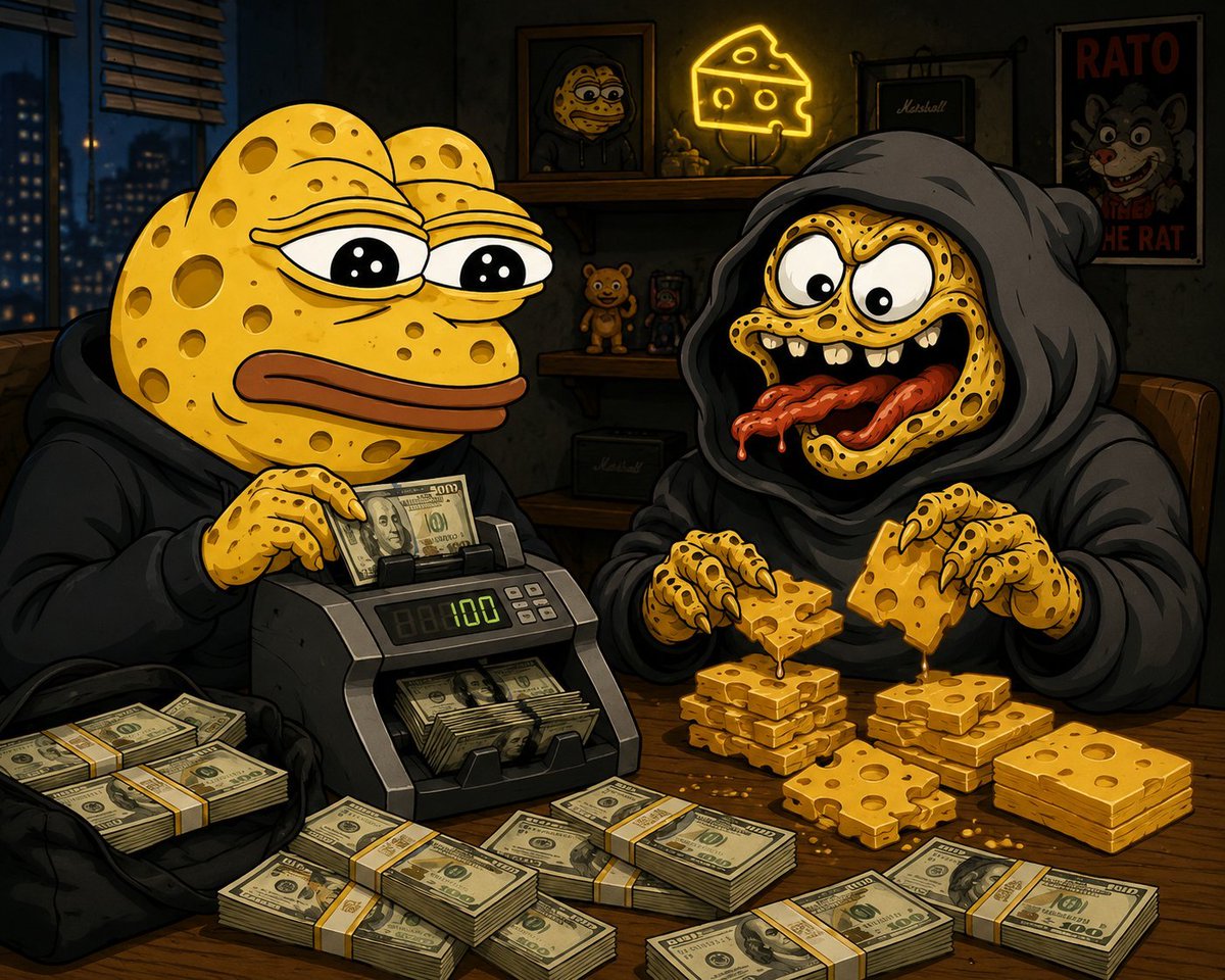 simatupangijo's tweet photo. Cheesehead IP解读： pepe的设计师matt furrie的新作品+cheese(奶酪平台名字)+币圈最强meme之一pepe的形象+币安黄，绝对是今年最好的meme ip之一，奶酪平台独家打造，热度爆表，项目团队是之前3天100x的宝贝鳗鱼项目方，时隔一年再次出山！
1m即将到来，3m只是过程，5m上涨中继，10m确定起航！！！

0x696b057564c6b5251a1fd9b90fbf20c454e96666