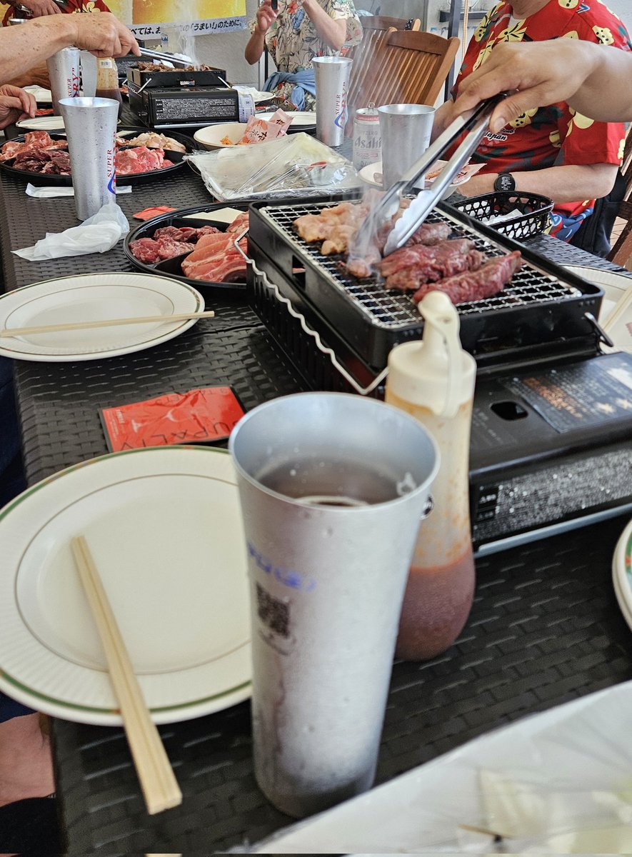 __________mmu's tweet photo. 諏訪でビアガーデンBBQ https://t.co/AD3T95qmS1