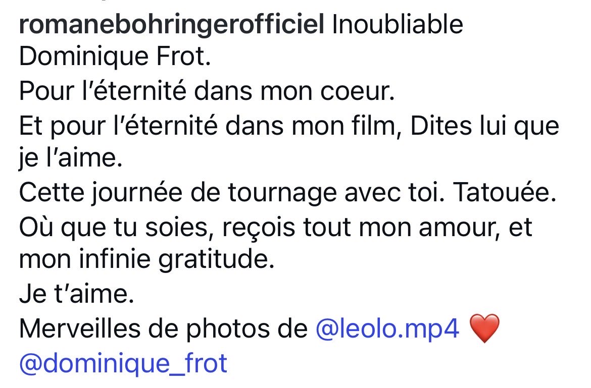 JFGuyot's tweet photo. #Décès de Dominique #Frot: les hommages sur Instagram de Romane #Bohringer qui l’a dirigée au cinéma et Josiane #Balasko https://t.co/mddJ9AfDpf https://t.co/5rdOhTQkkx