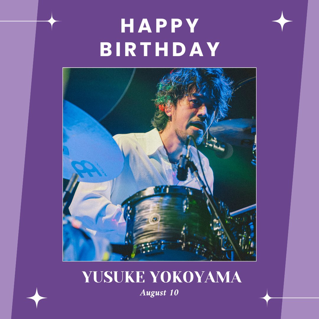 wacci_jp's tweet photo. -----
2026.8.10
ヨコヤン( @yokoyamayan )
Happy Birthday 🎂🎹
-----

#wacci のドラム・ヨコヤンが
本日、誕生日を迎えました🎁✨
笑顔溢れる素敵な1年になりますように...🌟 https://t.co/koHiCq1OOm