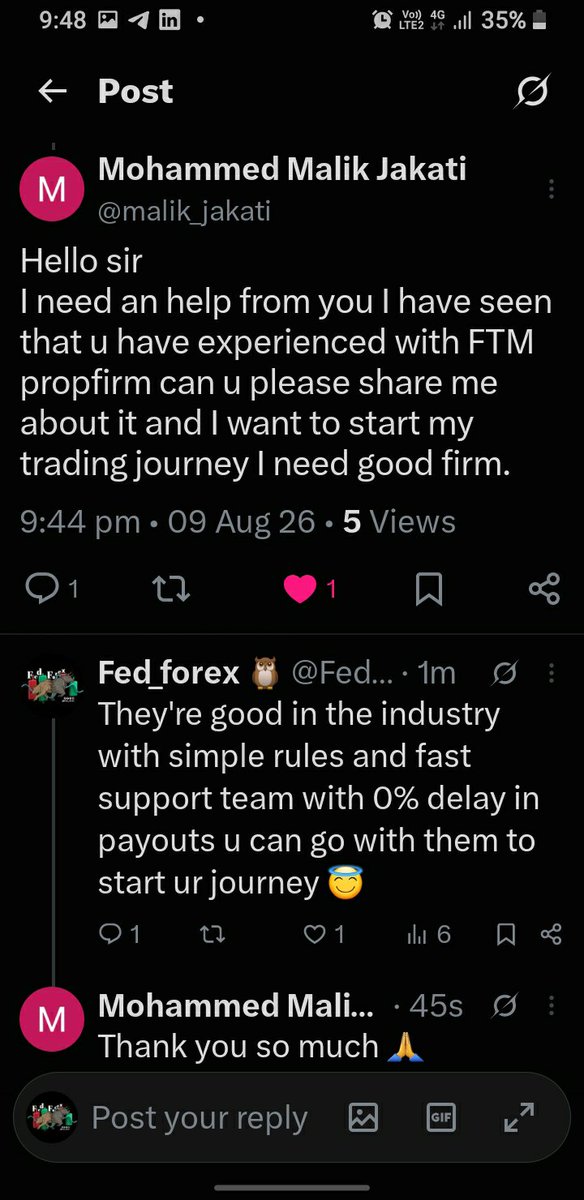 Fed_forex's tweet photo. Refered an new trader who want to start his trading journey ❣️ 
@Ye_FTM @FTMarketslive https://t.co/Ed4RzcSgB2