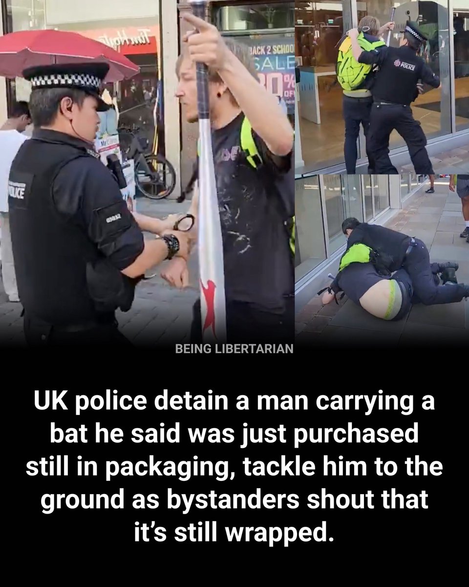 beinlibertarian's tweet photo. If it pleases the crown may I walk this baseball bat home after buying it? https://t.co/xmkM5XYdMI