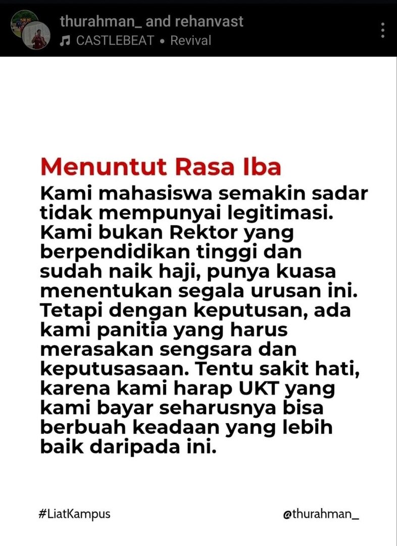 unjfess_'s tweet photo. mungkin bs cek di IG nih ya perihal pkkmb unj! intinya salurkan protes ke 'petinggi', bukan ke panitia/sesama mhsw. l1nk in rep https://t.co/X9nR0JIqML