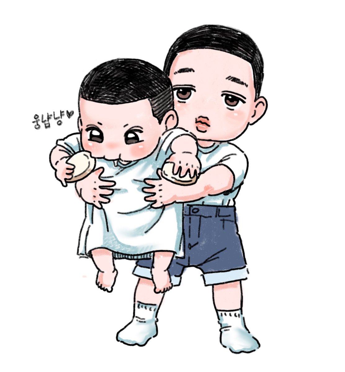eung_dang2's tweet photo. (바지에 실례하고 떡뻥먹는 내동생 귀엽죠라는 표정) https://t.co/ScDcvvBewZ