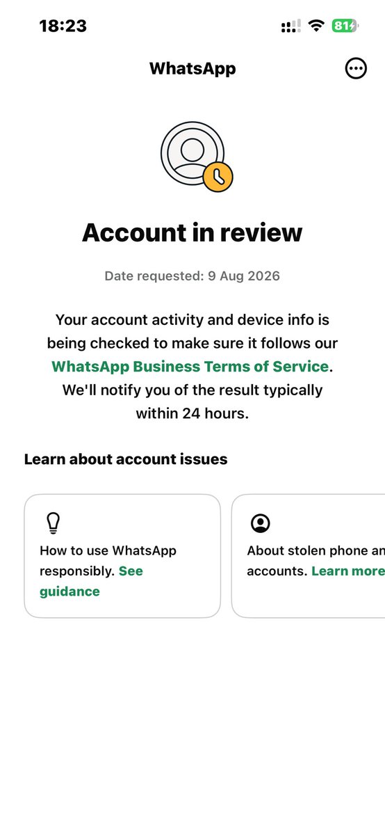 chitrank89's tweet photo. Dear @WhatsApp Team, there is one thing very unusual happening with our business numbers, whenever we login to whatsapp web or app, our whatsapp business gets banned within 10mins and gets unbanned after the review of 7hours.
Not one but many instances.
Please give solution. https://t.co/Su4HC85xrk