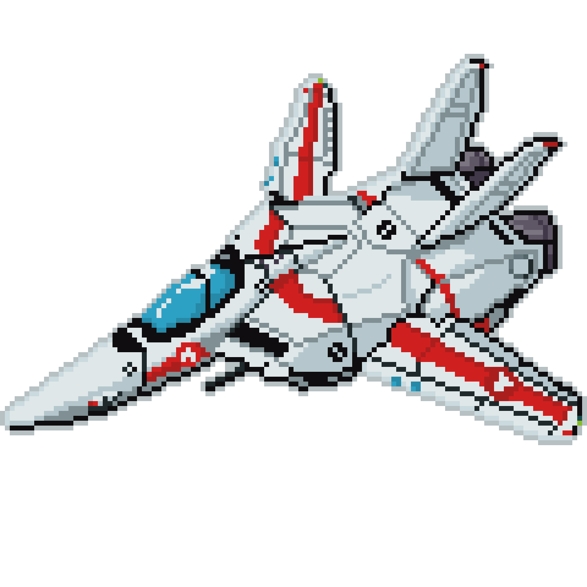 shokodibuja's tweet photo. hice 3 pixel arts para hacer un poster de macross / robotech? https://t.co/aW6BnIlnPL