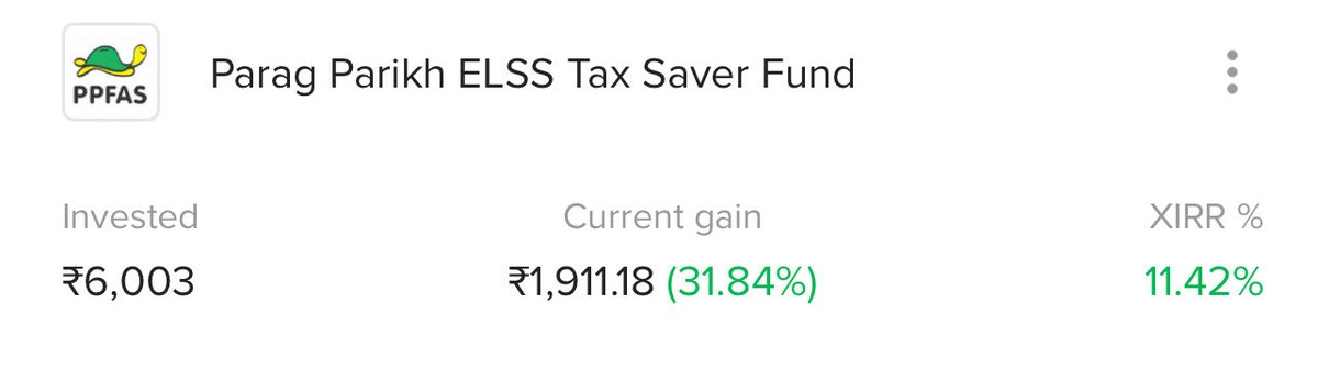 DRajat33's tweet photo. It was 18%  —> 2 years ago
Stopped the sip and withdraws all the fund… what are you doing with PPFC fund?

#MutualFund #ParagParikh #SIP https://t.co/QWdmrMCzwj