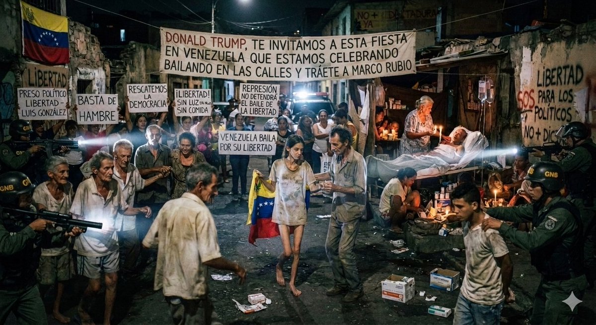 amr48's tweet photo. Cuan incómo resultan las afirmaciones del presidente Donald Trump y su Secretario cuando hablan que en Venezuela se está bailando de felicidad y que estamos recibiendo mucho dinero cuando la realidad es calamitosa desde el punto de vista humanitario.
@realDonaldTrump
@SecRubio https://t.co/nN4VEIubxP
