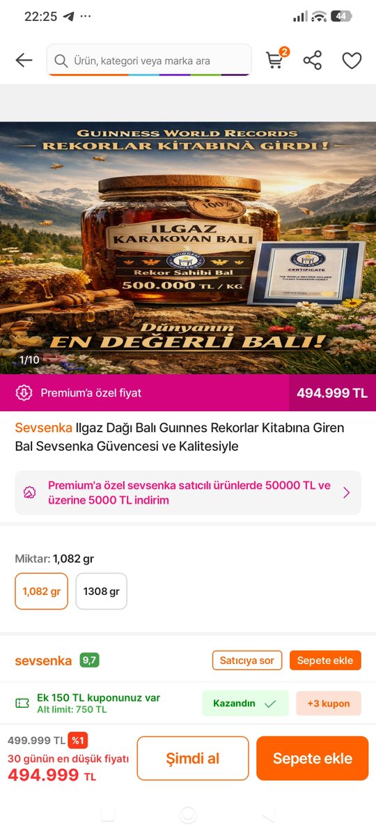 CmFth's tweet photo. Sayın @bekir_kaplan bey

İlk başta şaka sandım. Ama firmanın ciddi ciddi bu ballı kilosunu 500 bin TL ye sattığına hayretler içerisinde şahit oldum. https://t.co/Evnz6IcfjN