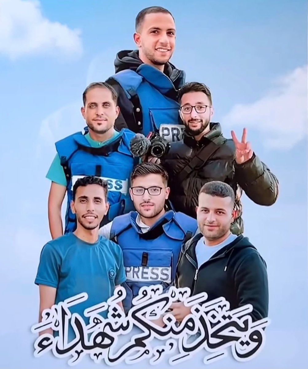 dn_osama_rabee's tweet photo. A year has passed since the day Gaza lost one of its most prominent voices… Anas Al-Sharif.

I don’t think Gaza has forgotten that day, nor do I think anyone who lived through that moment can forget it. That day, Anas was not the only one who left us. Alongside him were journalists Mohammed Qreiqeh, Ibrahim Dhaher, Mohammed Nofal, Moamen Aliwa, and Mohammed Al-Khaldi.

Six journalists who were in the same place, carrying cameras and words, trying to bring what was happening in Gaza to the world. In a single moment, their faces disappeared, but what they left behind remained.

Anas also left a final testament before his death , not merely as his last words, but as a message for those who would continue the path after him. He said what he wanted the world to remember and left us with his voice when he could no longer raise it.

A year has passed, and his voice is still present in Gaza , in every journalist standing in front of a camera, in every image captured under bombardment, and in everyone who insists on documenting what is happening despite the fear.

From Gaza, where Anas spoke every day, we still remember him.
And we still remember Mohammed, Ibrahim, Mohammed, Moamen, and Mohammed.

May God have mercy on you all.
A year has passed since you left us, but your voices remain. 🤍🇵🇸