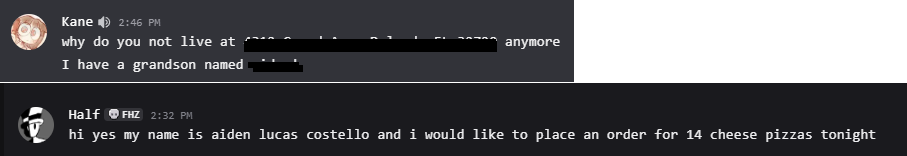 jeffyrivalsml99's tweet photo. Kane Sucks, AdamVGMComposer, Stiks, and a bunch of people also raided a friend server for seemingly no reason.

they also outed themselves for doing several terrible things, aswell as posting the dox of Slingmingo, while also doing shit in vc.

https://t.co/foozentU4E https://t.co/AdDsvJTsJC