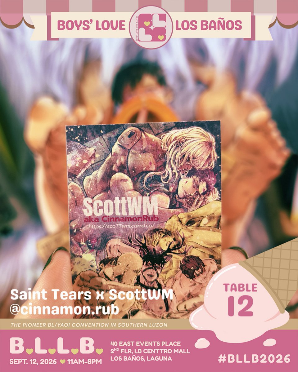 boysloveLB's tweet photo. ✨BLLB26 Exhib Highlight✨

"In this world where men can get pregnant, ScottWM persists as a BL comic artist committed in documenting the lives of breedable men-- whether they be salarymen, monsters, or mannequin lovers."
- @CinnamonRub, TABLE 12🍦

Follow them on FB/IG/X/Threads https://t.co/o1RGXJts0b