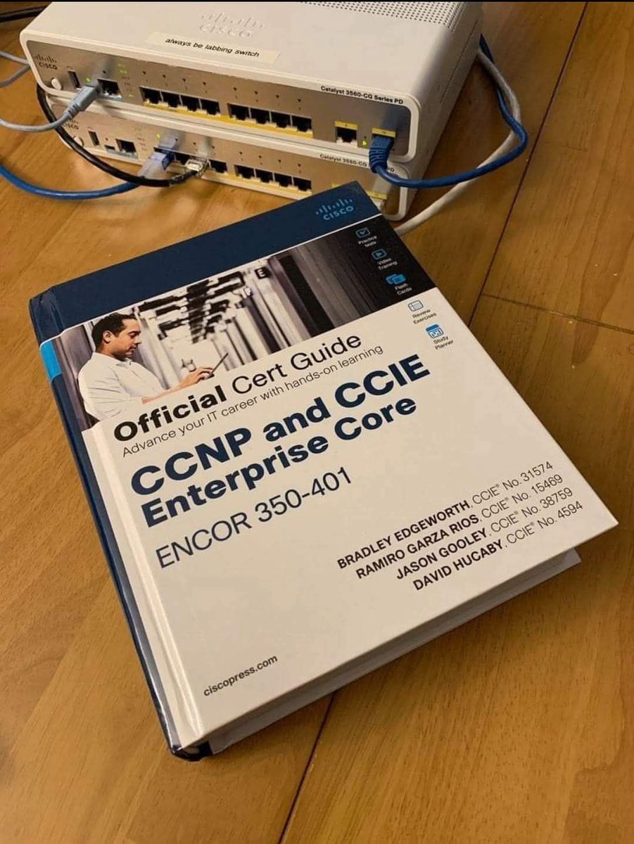 ITWithHossam's tweet photo. CCNP Enterprise Online Course 

4 شهور تطبيق عملى مكثف

✅ ENCOR 350-401

✅ ENARSI 300-410

🎯 هنتعلم مواضيع شاملة ومهمة:

🔹 Routing:

OSPF, EIGRP, BGP

MPLS L3 VPN, VRF

Route Target / Route Distinguisher

PBR, BFD

🔹 Switching:

RSTP / MSTP / PVST

VTP, Etherchannel, DTP

FHRP (HSRP / VRRP / GLBP)

BPDU (Filter, Guard), (Loop, Root) Guard, UDLD

🔹 Security:

AAA, 802.1X, Access Lists

DMVPN, IPSec, NGFW, NGIPS

DMVPN, IPSec, IPv6 First Hop security features

🔹 SDN & Automation:

SD-Access, SD-WAN, DNAc

Python, APIs, Netconf, Restconf

JSON, LISP, XML

🔹 Virtualization:

Virtual Machines, VXLAN, LISP

VM vs Container

🔹 Network Assurance:

SNMP, SysLog, NetFlow

IPSla, SPAN

 كورس المحترفين CCNP Enterprise يبدأ 15 أغسطس إن شاء الله

شرفنا أول 3 محاضرات مجانا من هنا
https://t.co/aPnoUAXoCg

#CCNA
#CCNP
#VLAN
#Spanning_tree