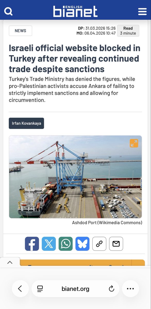 JaafarAlMakhzou's tweet photo. Dishonorable?

You know what’s dishonorable? Your continued trade with the Zionist state of Israel, and how 10,000 Turkish troops are in Israel with 4,000 of them participating in Gazas G-cide.

Also the fact that your country of Turkey was the first Muslim country to recognize the Zionist state, you are the Zionists. 

You people literally help Israel in every way possible. Then you continueously lie about it, your president gives BS Speeches, while behind the table you’re some of the biggest supporters of the Zionists.

Don’t ever point fingers at Iran or anyone else, while you do everything for Zionists.