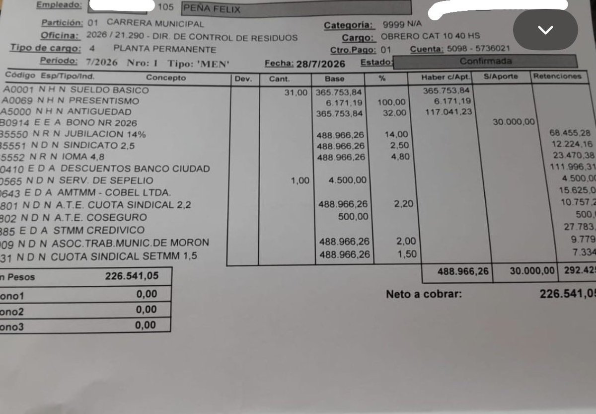 Tomidiazcueto's tweet photo. 🚨 UN EMPLEADO MUNICIPAL DE MORON PRÓFUGO DE LA JUSTICIA POR CHORRO SIGUE COBRANDO POST ALLANAMIENTO🚨

Un empleado de Lucas Ghi del municipio de Moron fue allanado en mayo por formar parte de una banda de chorros y estaría prófugo.

Dato: el tipo cobra $268.000 del municipio y después los hipócritas de Kicillof y su banda te hablan del derecho de los trabajadores. Caraduras.

Este caso se suma a los siguientes escándalos:

- Martín Sabatella apartado por violencia de género.
- Empleada de género narco y detenida.
- Empleada del centro de monitoreo detenida por formar parte de la banda que terminó con el suicidio del gendarme en la Quinta de Olivos.

Lucas Ghi forma parte de Movimiento Derecho Al Futuro de Axel Kicillof. No falla. El kirchnerismo es sinónimo de delincuencia.