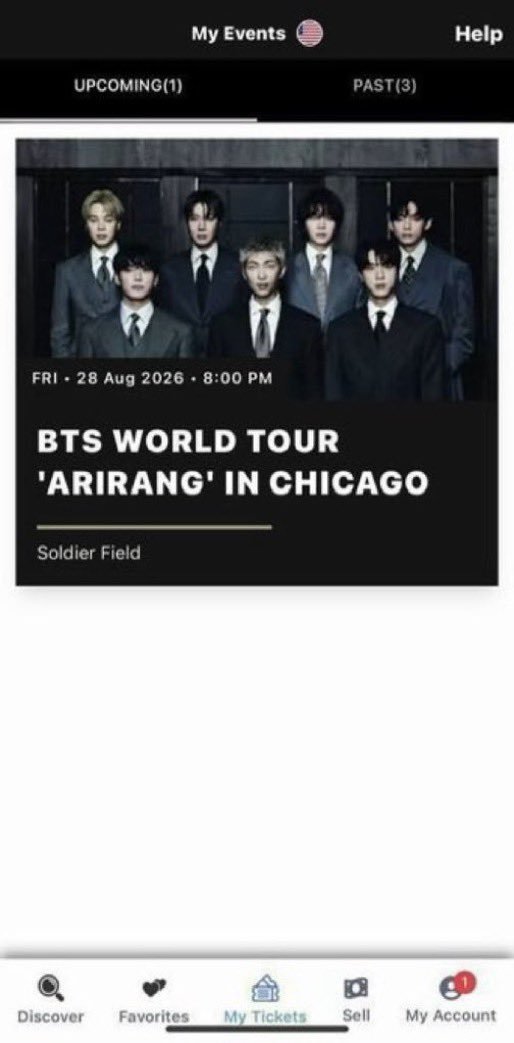 ashs417's tweet photo. BTS ARMY 💜
I’ve got 3x tickets available to see the BTS WORLD TOUR “ARIRANG” in Chicago!

Venue: Soldier Field — Chicago, IL
Date/time: Friday, Aug 28 at 8:00 PM

$280 per ticket

DM me if you’re interested or want more details — I’m happy to verify the tickets and provide proof https://t.co/n8HbPp5jQs