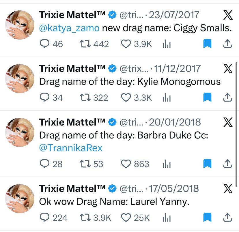 YPZBYDJCMKatyaa's tweet photo. @trixiemattel @TheBrandonLim you could fill multiple drag race seasons https://t.co/GeLpgdq5ZS
