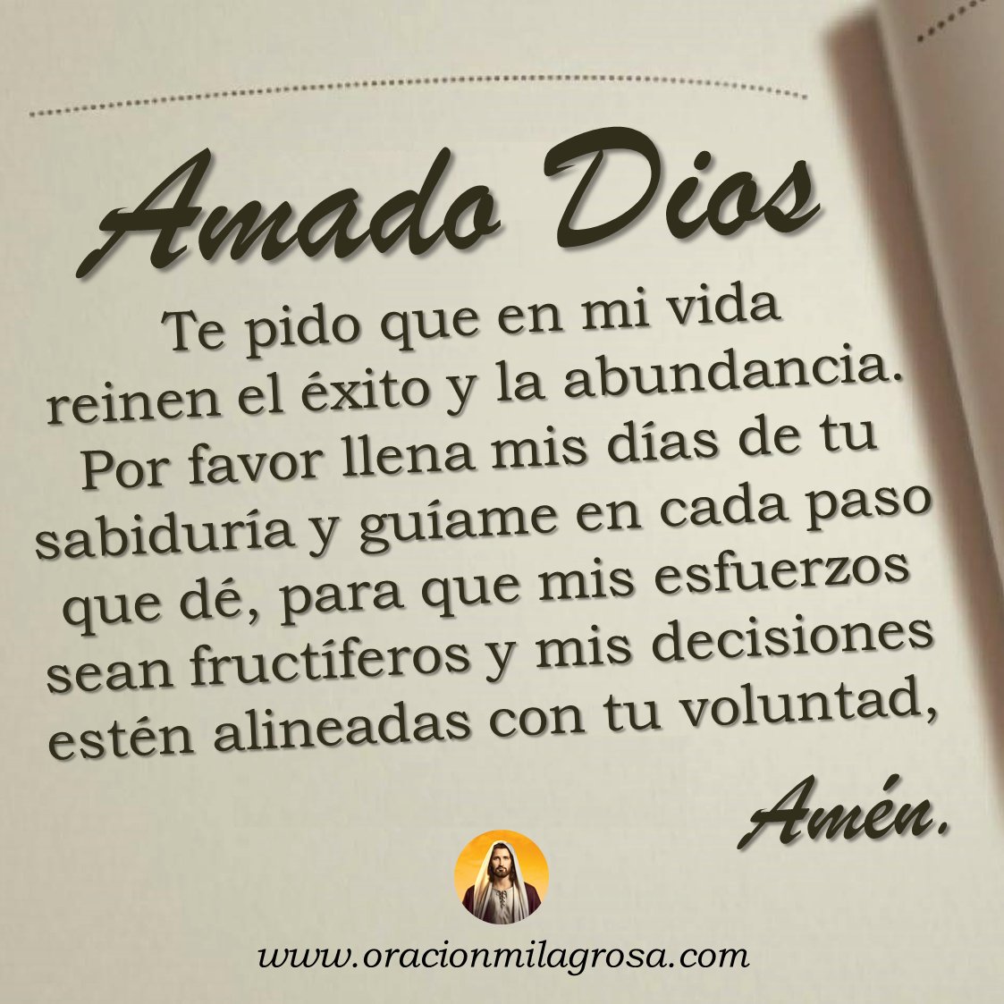 oracion_milagro's tweet photo. ORACIÓN PARA QUE EN MI VIDA REINEN EL ÉXITO Y LA ABUNDANCIA: Haz esta oración para poner tu vida y tus sueños en las manos de DIOS, pídele al Señor que bendiga tus actividades y que te ayude a vivir en paz, conquistas y abundancia.

Haz esta oración en: https://t.co/R1ZluJH07L ✨