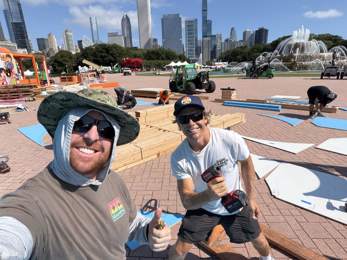 OcRamps's tweet photo. Great times traveling to Chicago to build a mini ramp  and skate for @lollapalooza and @AnheuserBusch !  Dave killed it with skateboard demonstrations all throughout the 4 day weekend.  Rad activation! https://t.co/YhM4SgIXfY